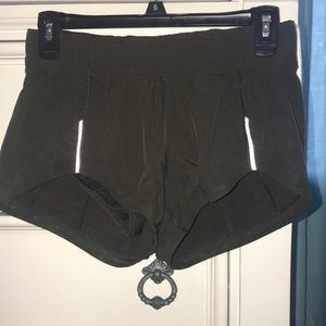 Army Green Lululemon Size 4 Shorts